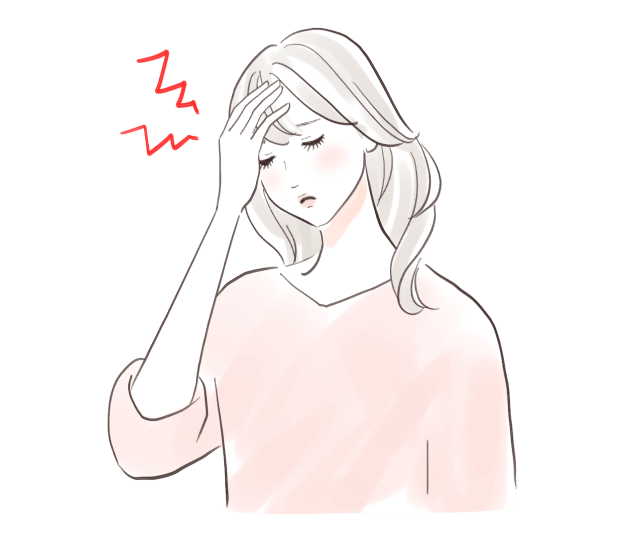 頭痛がする女性